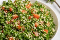 Classic Fresh Tabbouleh Salad Recipe with Fresh Herbs and Lemon