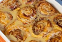 Pumpkin Cinnamon Rolls Made with Rich Whipping Cream