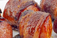 Bourbon Brown Sugar Bacon-Wrapped Sausages Recipe