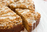 Moist Carrot Coffee Cake with Cream Cheese Glaze