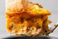 Crockpot Biscuits and Sausage Gravy Casserole