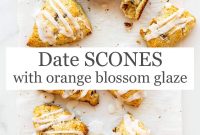 Chewy Date Scones with Honey Glaze