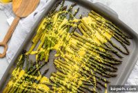 Roasted Asparagus with Lemon Cardamom Cream Sauce