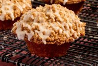 Spiced Eggnog Muffins with Streusel and Eggnog Glaze Recipe