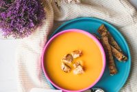 Roasted Butternut Squash Soup with Sage and Garlic