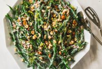 Green Beans with Hazelnuts and Creamy Crème Fraîche