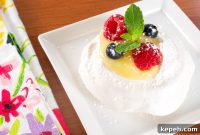 Mini Lemon Curd Pavlovas with Fresh Berries