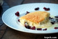 Cranberry Orange Pudding Cake Recipe with Zesty Sauce