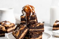 Peanut Butter-Stuffed Brownies: Fudgy Chocolate Bars with a Peanut Butter Center