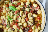 Gnocchi in Cherry Tomato Puttanesca Sauce