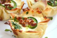 Bacon Jalapeño Popper Wonton Cups — Crispy Bite-Sized Appetizers