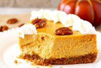 Pumpkin Cheesecake with Pecan Graham Cracker Crust Recipe