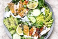 Crispy 15-Minute Chicken Thighs with Greens and Tarragon Lemon Drizzle