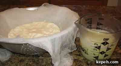 How to Strain Yogurt for Thick Greek-Style Yogurt 6 Drained yogurt with whey
