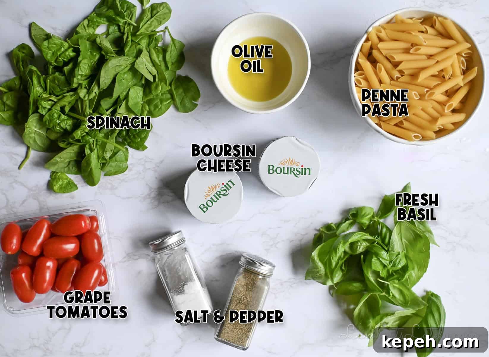 Creamy Boursin Pasta with Garlic and Herbs 3 ingredients for tik tok cheese pasta.