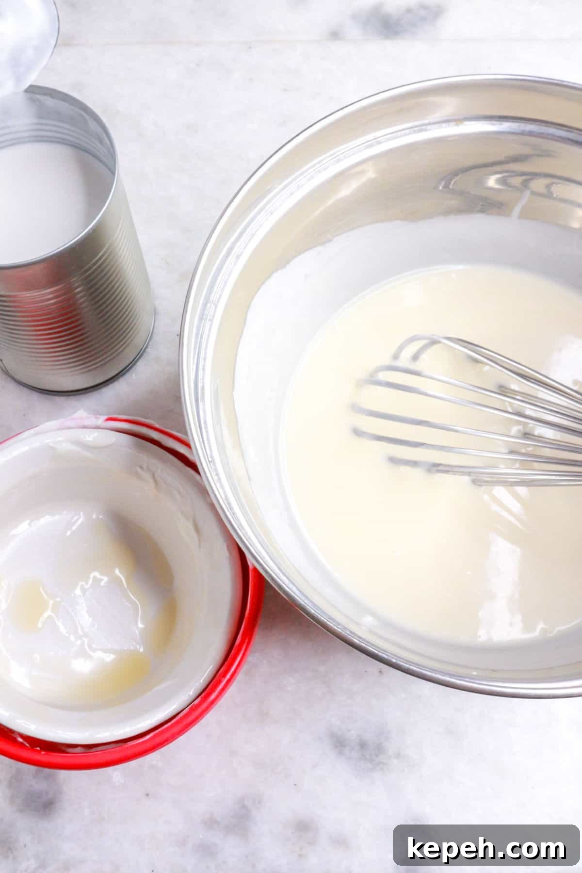 Dairy-Free Peaches con Crema: Vegan Peaches and Cream Recipe 4 mixing cream for peaches and cream