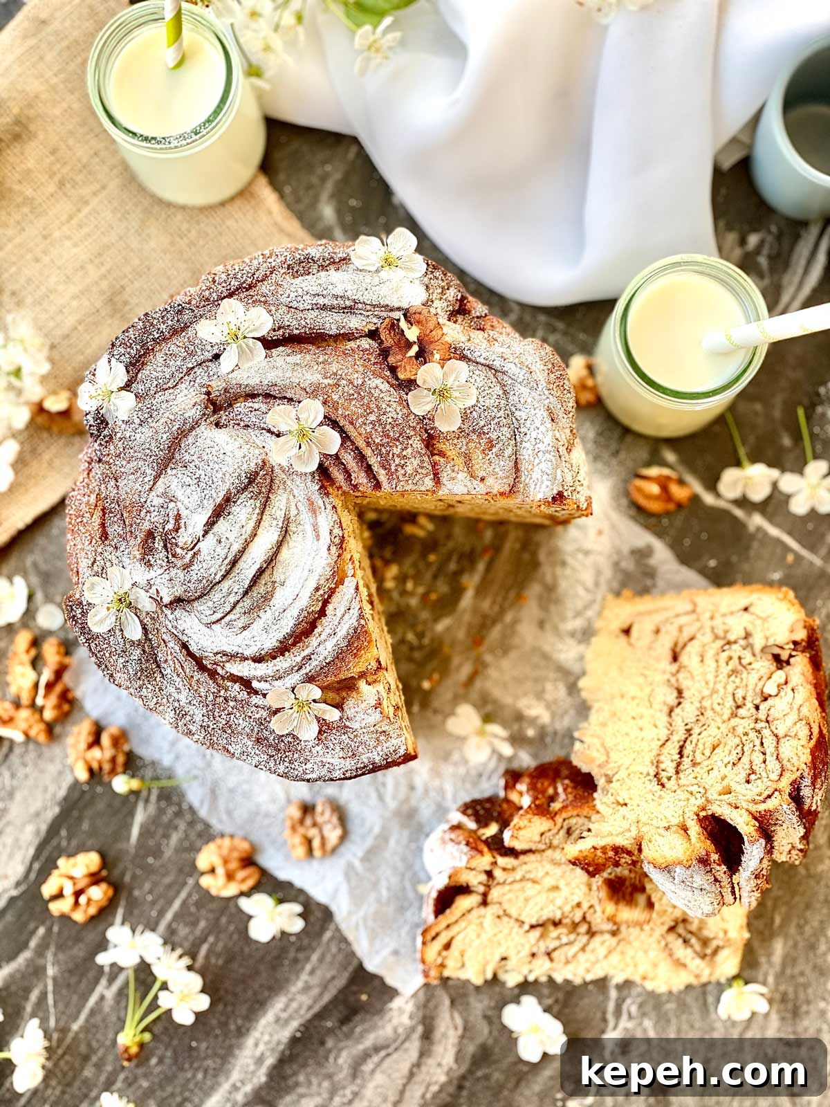 Flaky Cruffin Recipe: How to Make the Perfect Hybrid Pastry 3 Cruffin with two slices cut birdsview