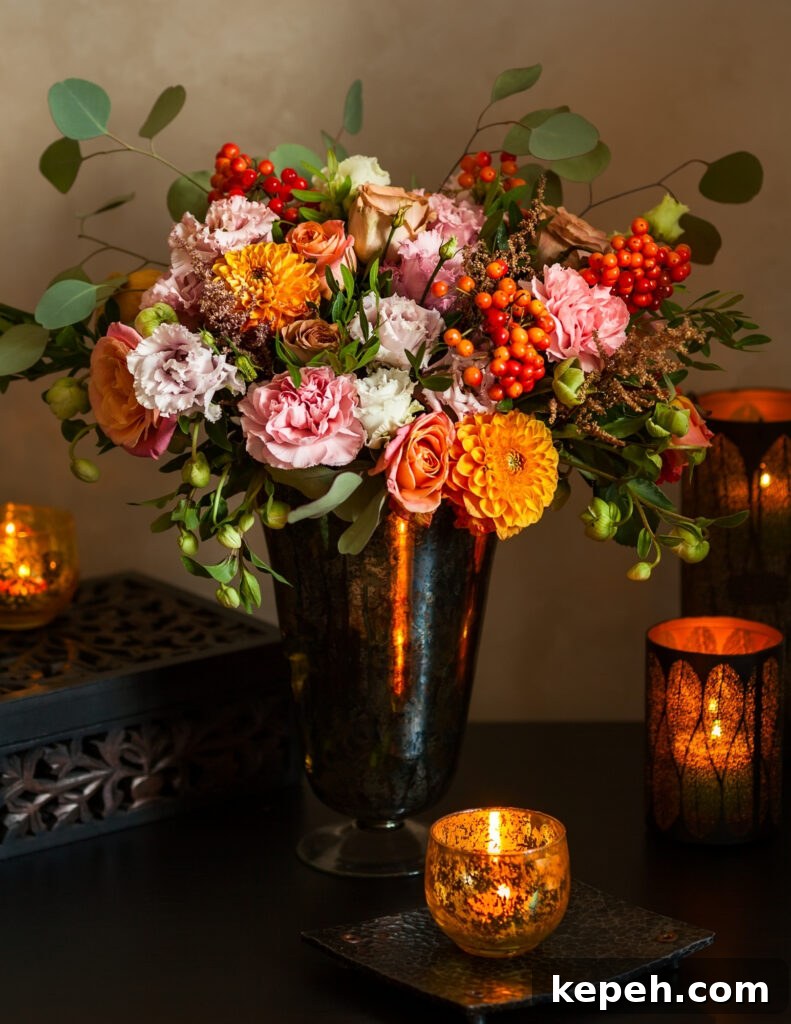 October Favorites: Top Picks from October 29, 2021 2 a lovely bouquet of fall flowers with mini pumpkins and candles is one of my favorite things