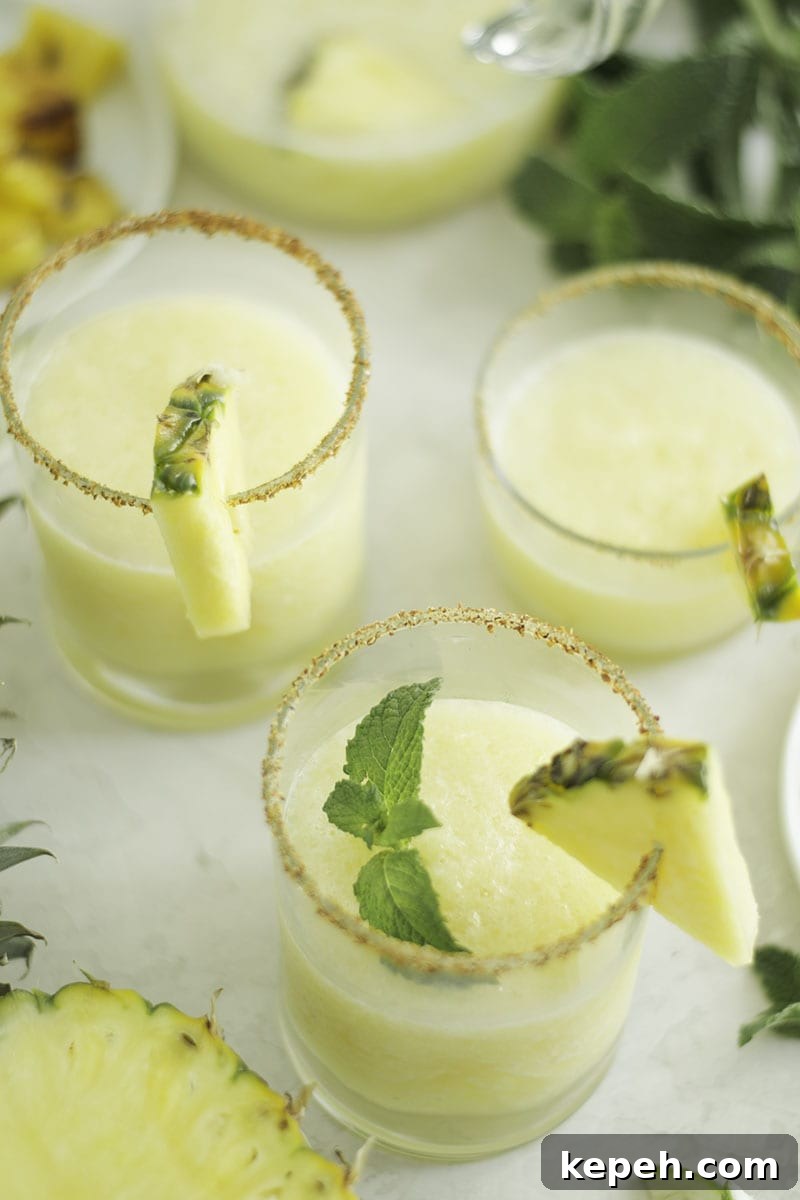 Charred Pineapple Frozen Margaritas Recipe for Summer Cocktails 3 Charred Pineapple Frozen Margaritas - Sarcastic Cooking