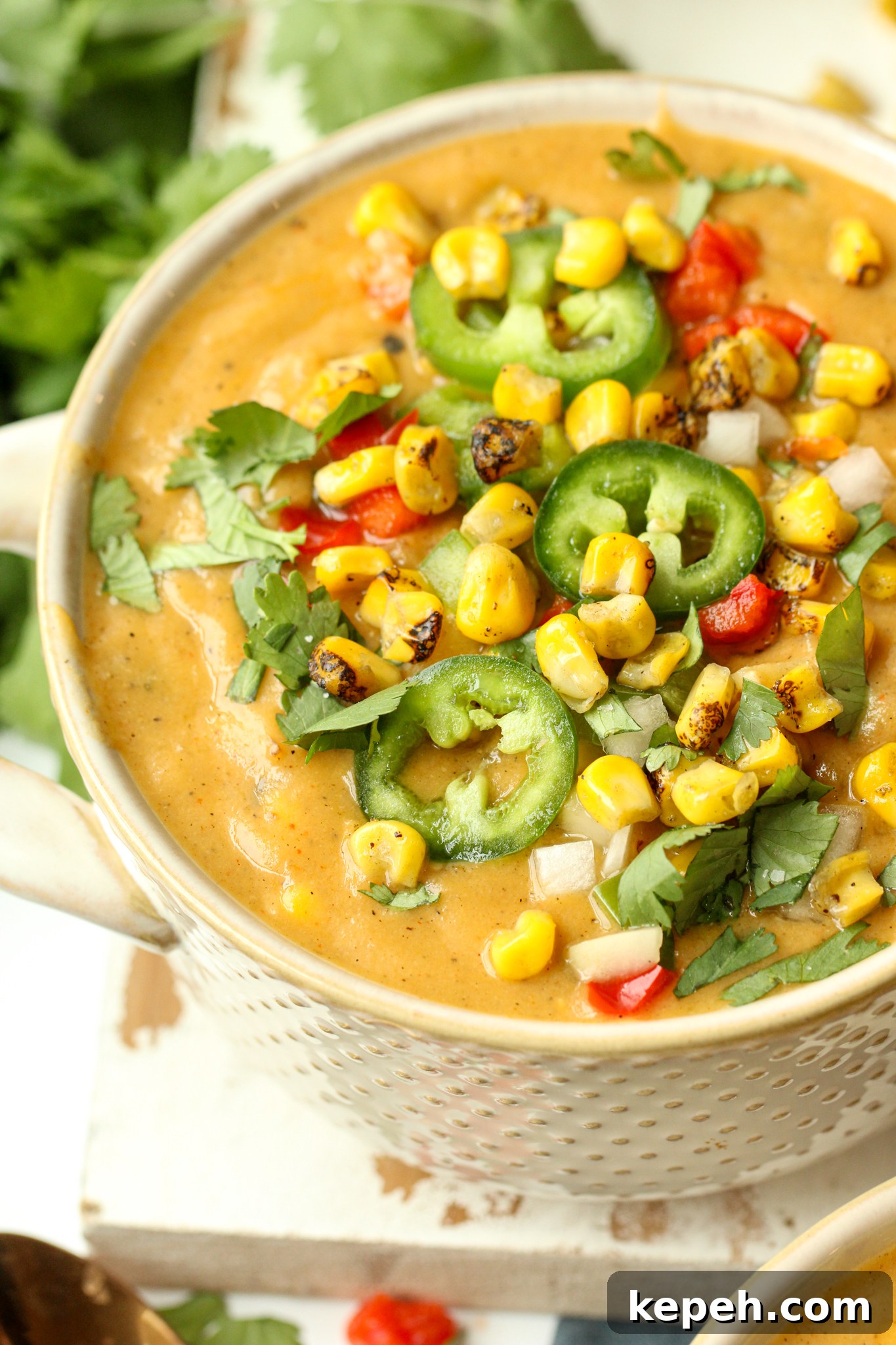Dairy-Free Panera-Style Street Corn Chowder Recipe 3 Dairy-free Panera Street Corn Chowder - This dairy-free, gluten-free, vegan soup is EASY and comes together in 30 minutes.