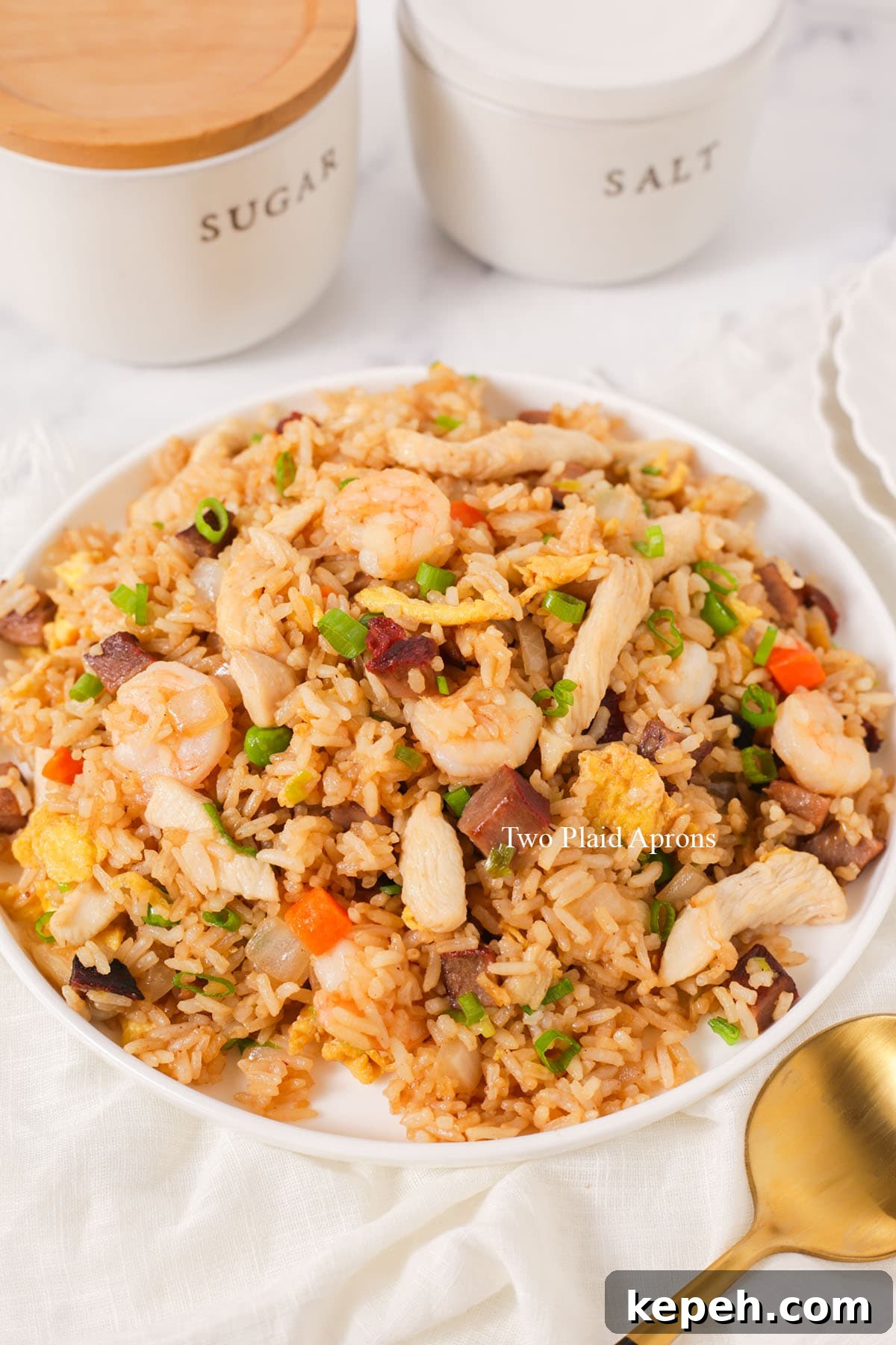 House special fried rice on a plate.