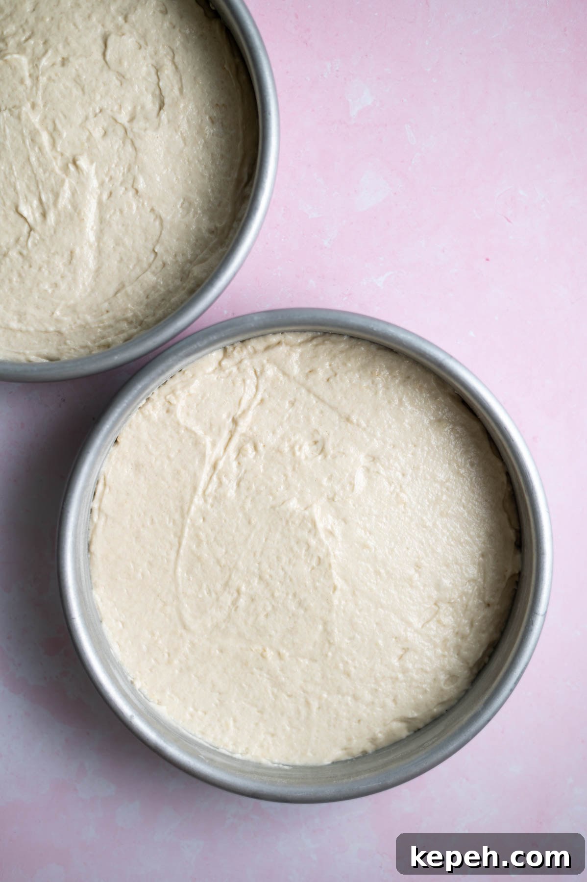Light and Fluffy White Forest Cake Recipe 9 white cake batter in two baking pans