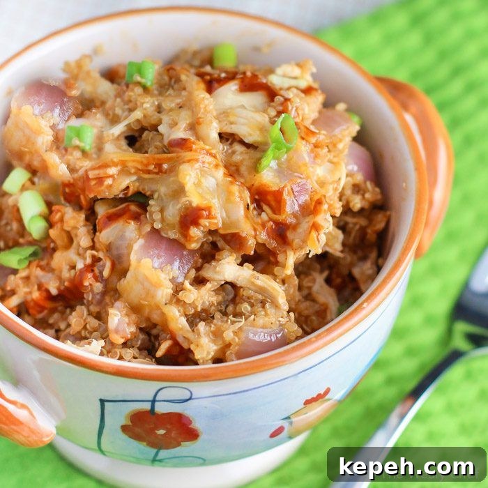 Quinoa and BBQ Chicken Skillet Recipe for Weeknight Dinners 3 This quick and easy skillet dinner with chicken and quinoa is a meal the whole family will love!