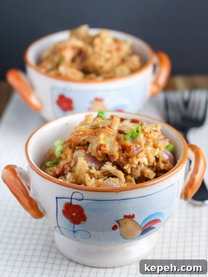 Quinoa and BBQ Chicken Skillet Recipe for Weeknight Dinners 5 This quick and easy skillet dinner with chicken and quinoa is a meal the whole family will love!