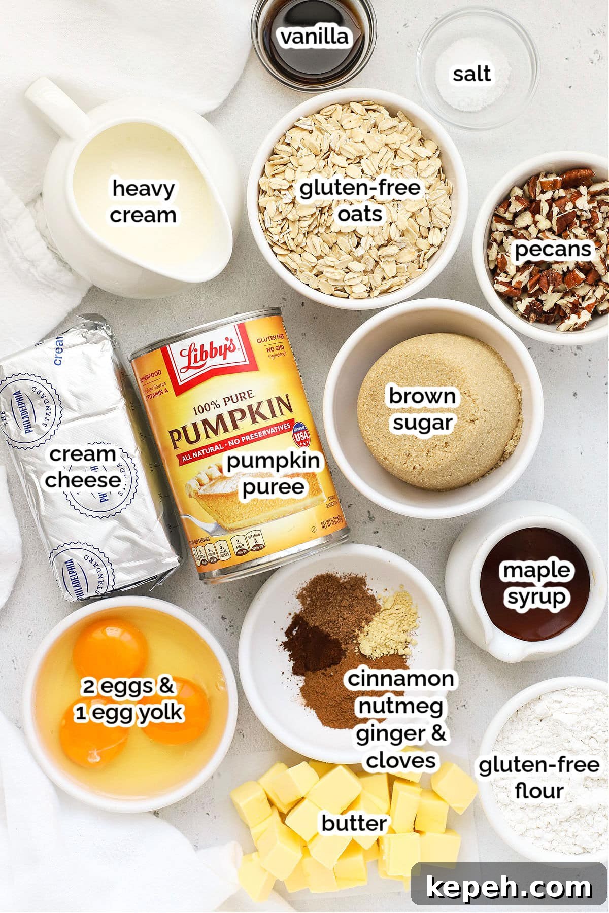 ingredients for gluten-free pumpkin crisp