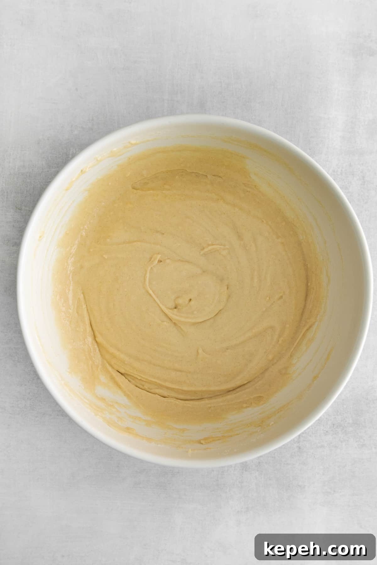 waffle batter in bowl.