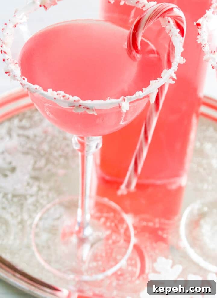 Candy cane martinis