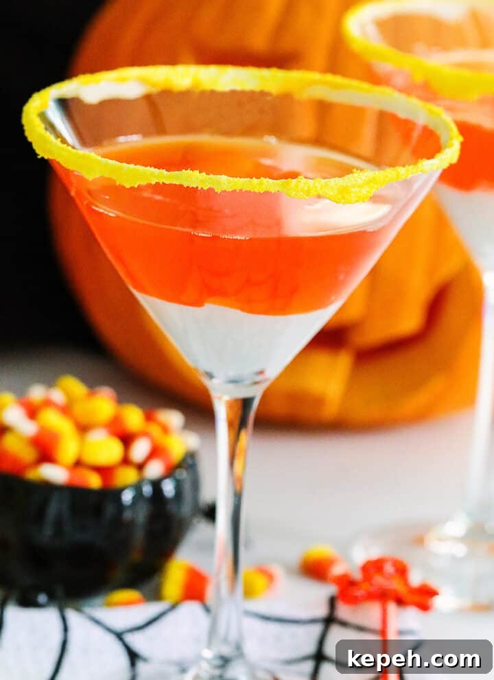 Candy corn martinis