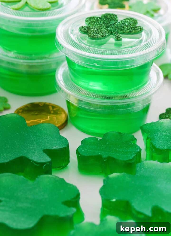Green Jello shots