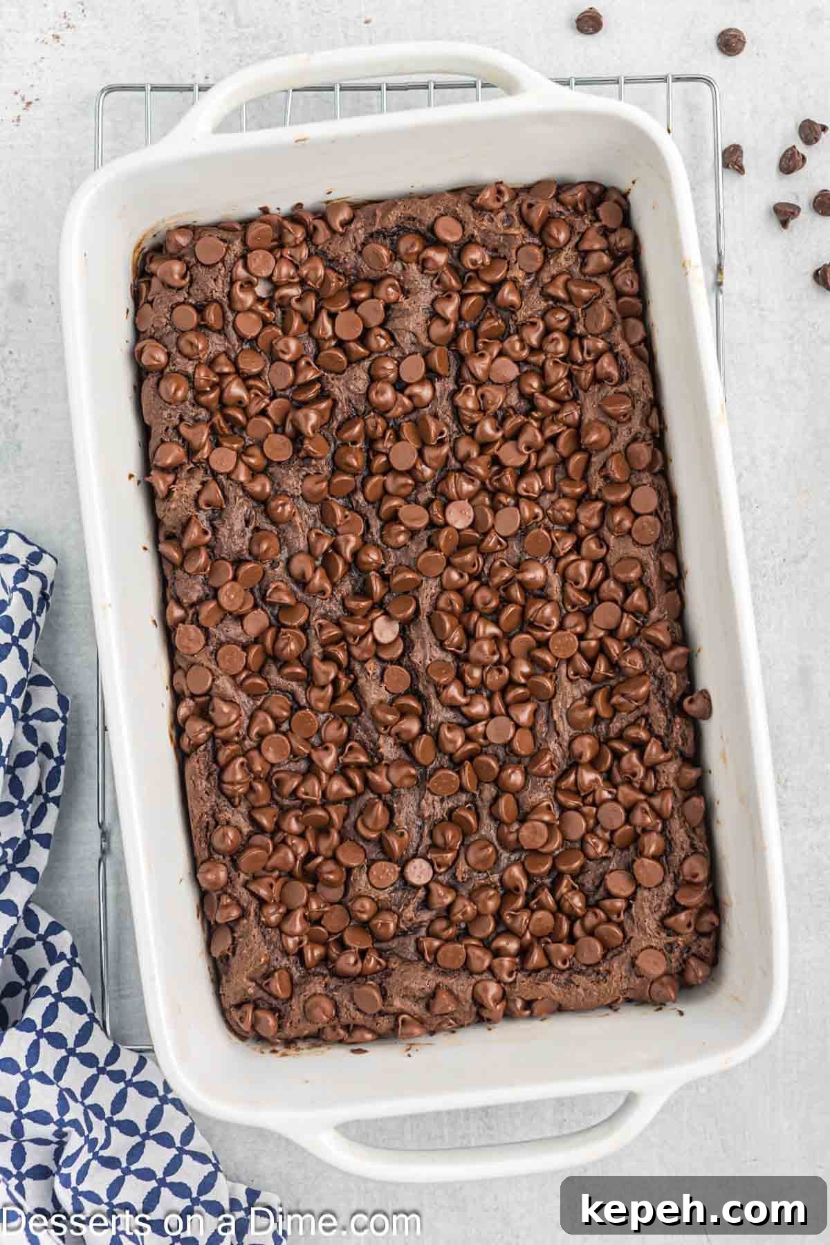 Simple Chocolate Dump Cake Recipe — Quick One-Bowl Dessert 7 Cake baked and cooling.