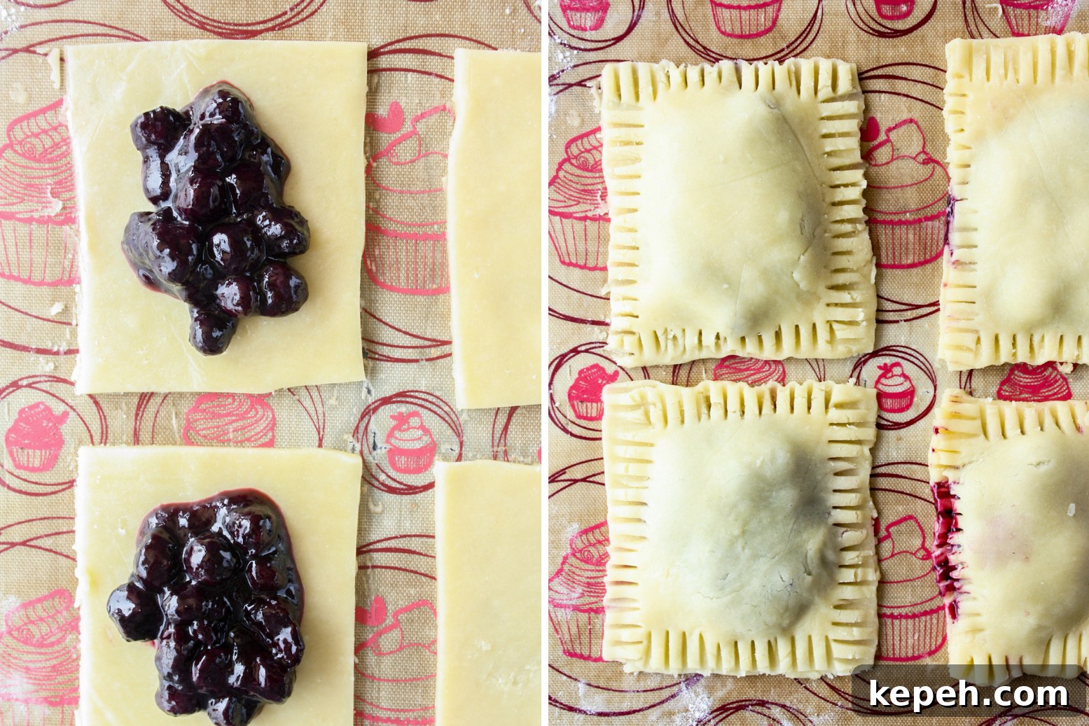 Eggless Blueberry Pop-Tarts with Zesty Lemon Glaze 4 Buttery, flaky pop tarts with blueberry filling and tangy lemon glaze
