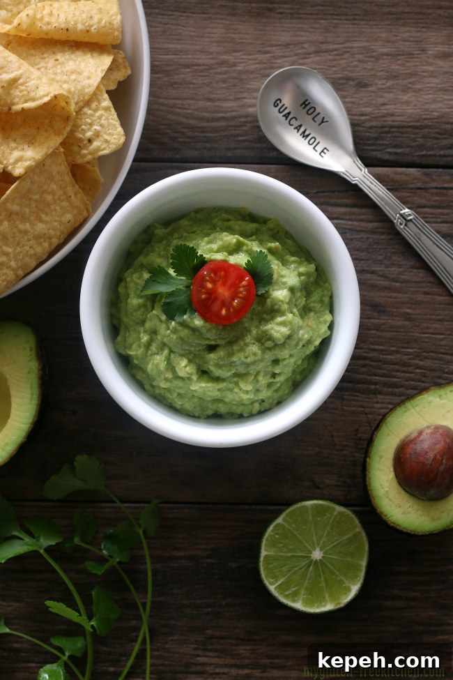 Simple Guacamole Recipe. Easy with just 5 ingredients.