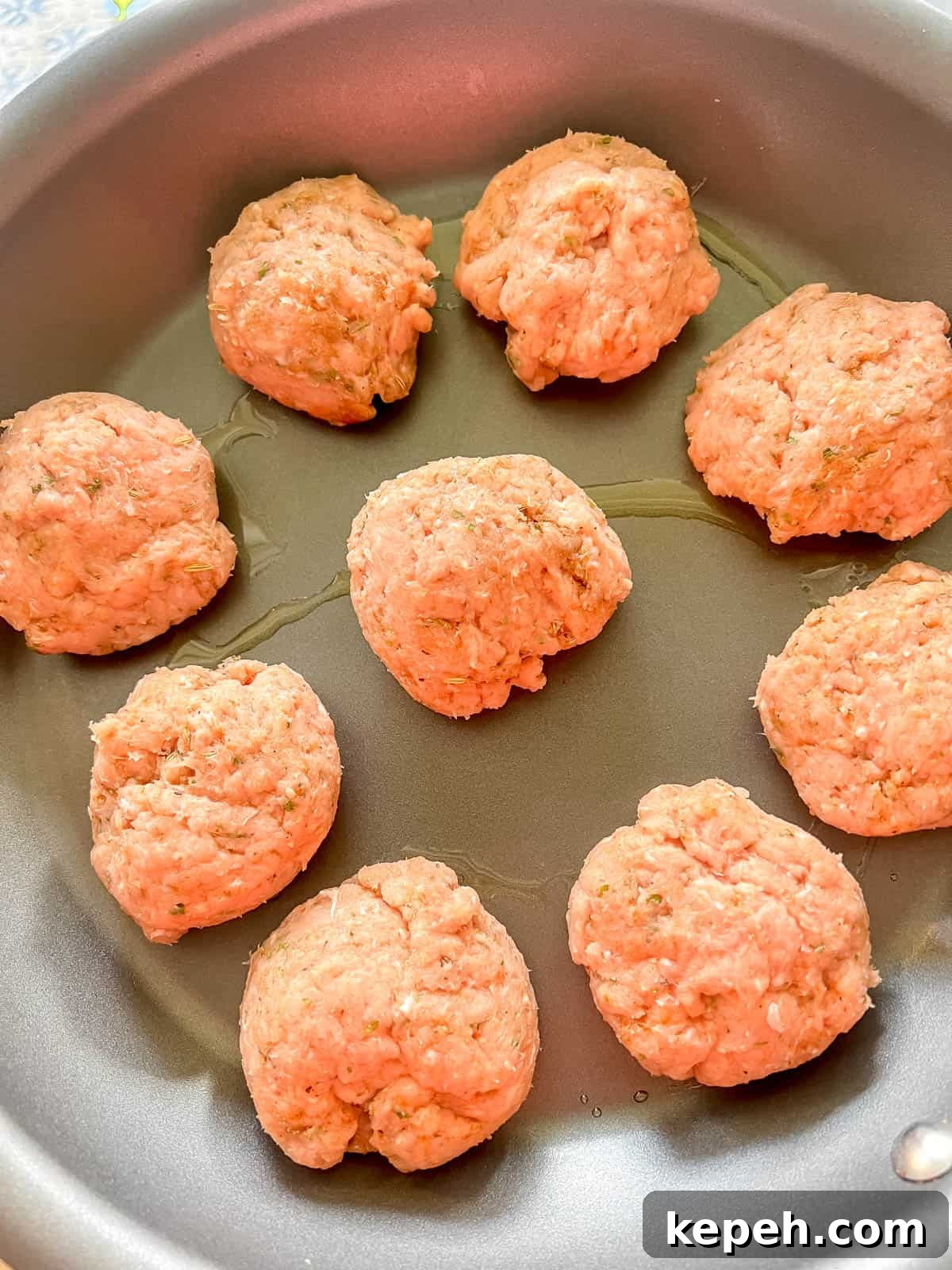 Sausage patties before cooking.