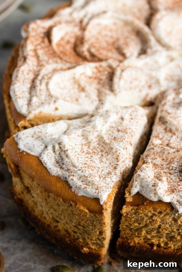 Strawberry Cheesecake Bar Recipe: Creamy No-Bake Dessert Bars 12 A sliced, whole spiced pumpkin cheesecake.