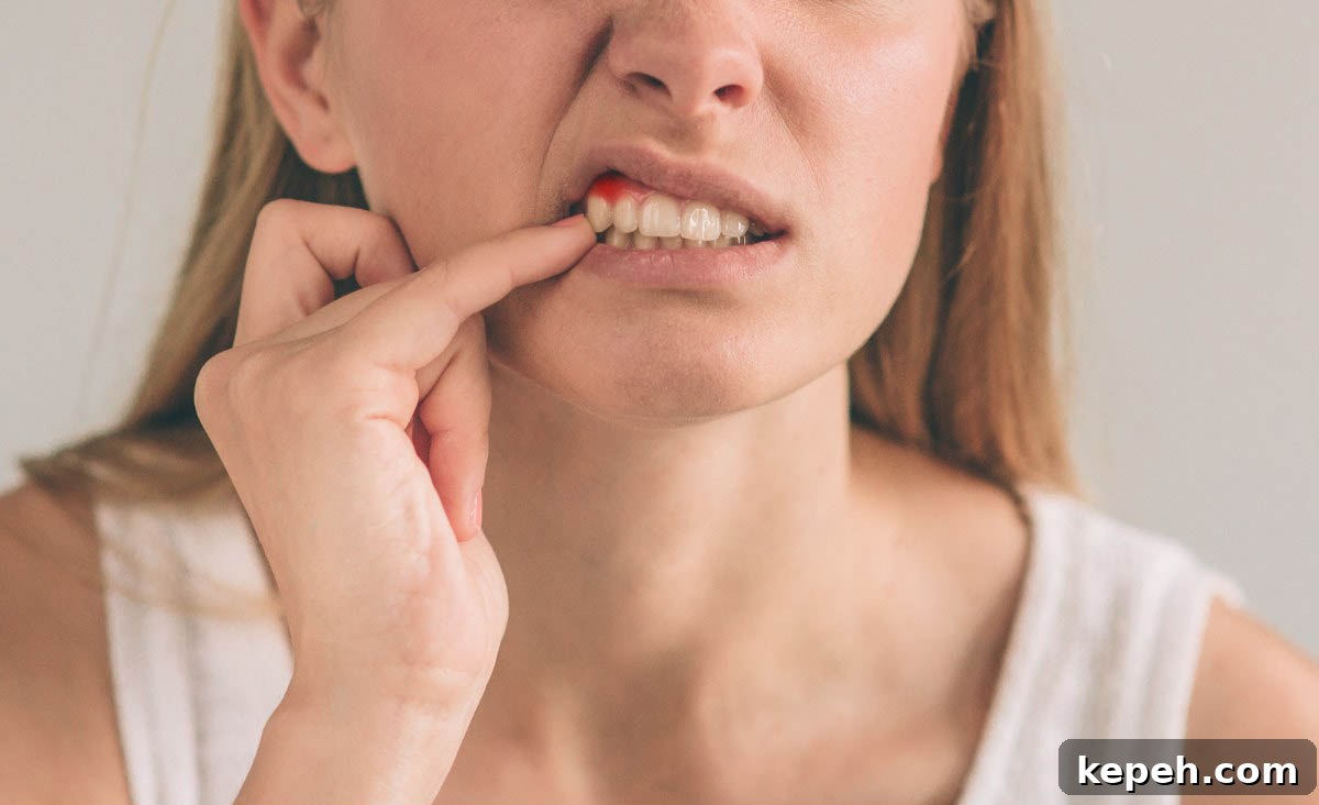 DIY Aromatherapy Oil Blend for Toothache and Pain Relief 3 Gum and toothache image.