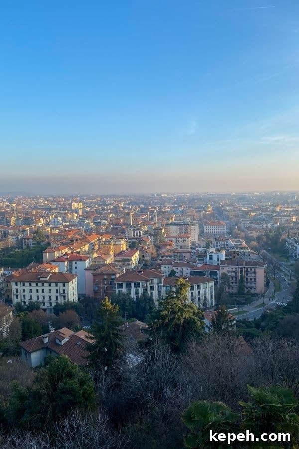 7 Charming Day Trips from Milan: Lakes, Villages & Castles 4 view over Bergamo, one of the easiest and best day trips from Milan!