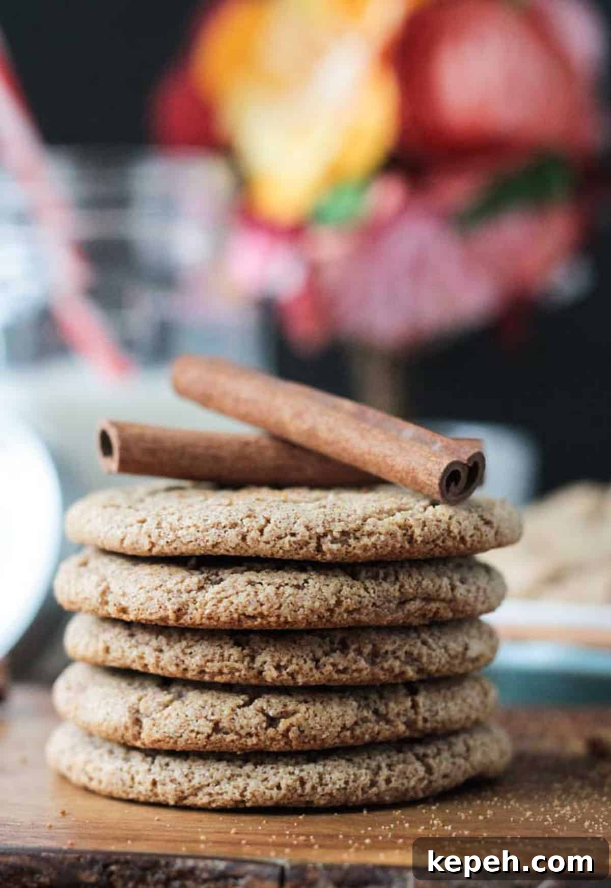 Vegan Christmas Cookies: Moist Holiday Cookie Recipes for Gifting 5 Stack of cinnamon cookies