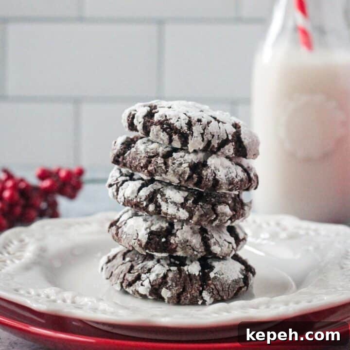 Vegan Christmas Cookies: Moist Holiday Cookie Recipes for Gifting 7 Chocolate crinkle cookies