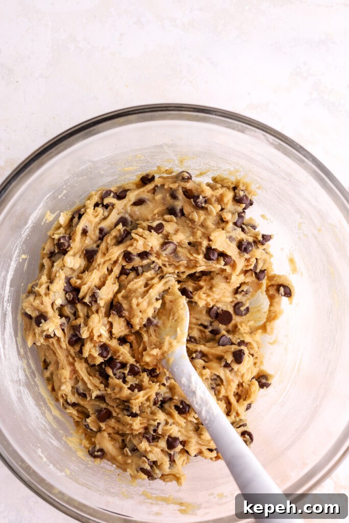 Dough with chocolate and nuts