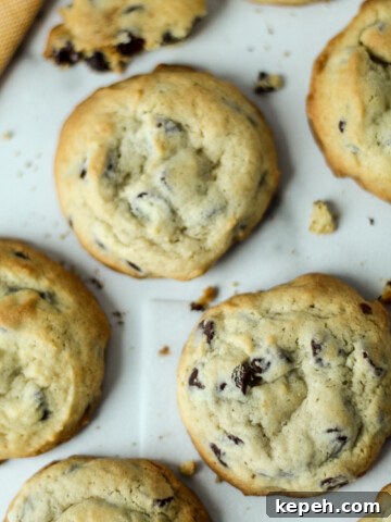 Sour cream chocolate chip cookies