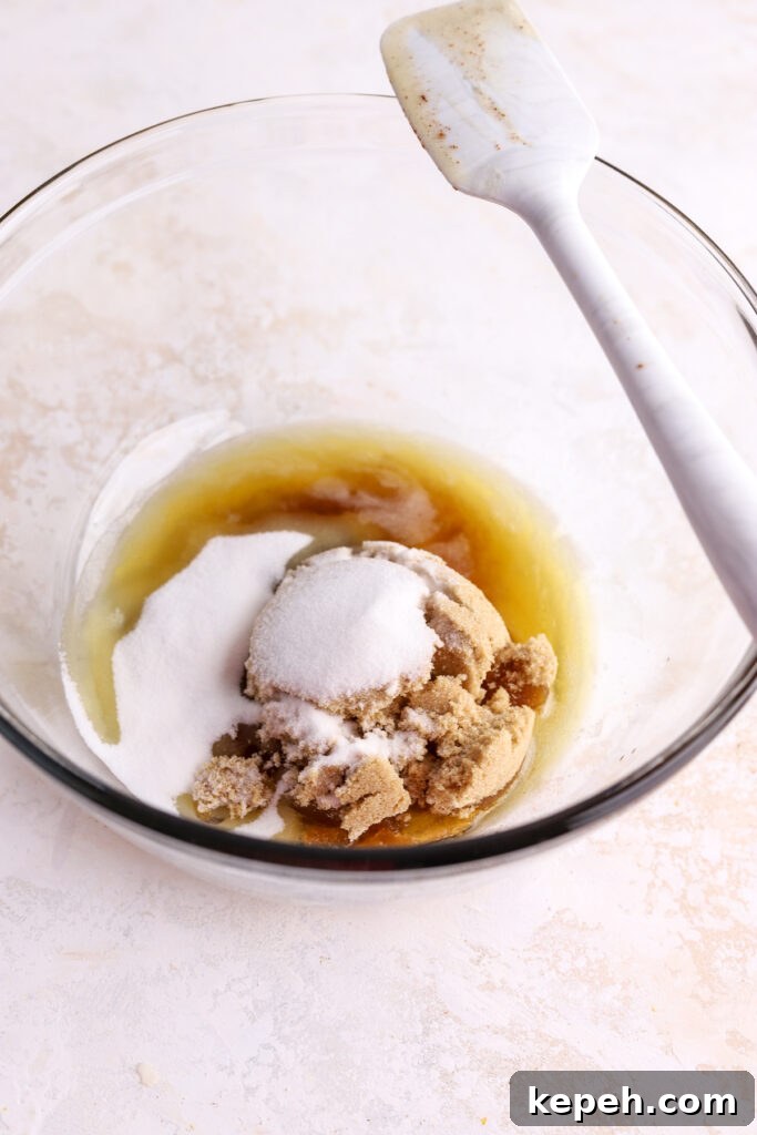 Mixing sugar and butter