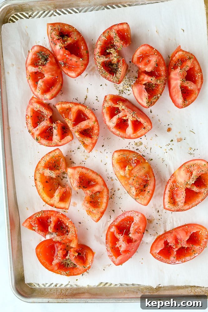 How to make Roasted Tomatoes in the oven before shot