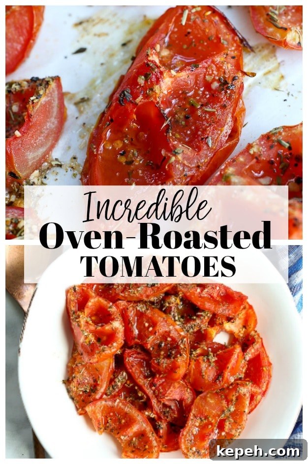 Oven Roasted Tomatoes Recipe #ovenroasted #tomatoes #recipes #healthyrecipes #vegan #glutenfree #3ingredients #soup #pasta #easy