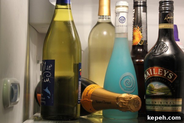 wine Wine bottles in cupboard
