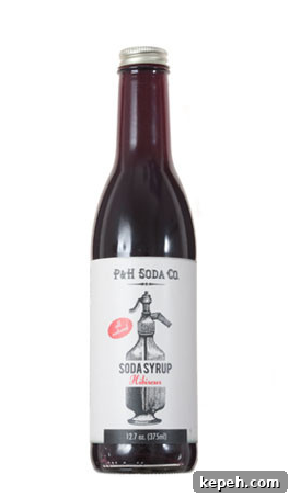 syrup Bottle of Hibiscus Soda Syrup