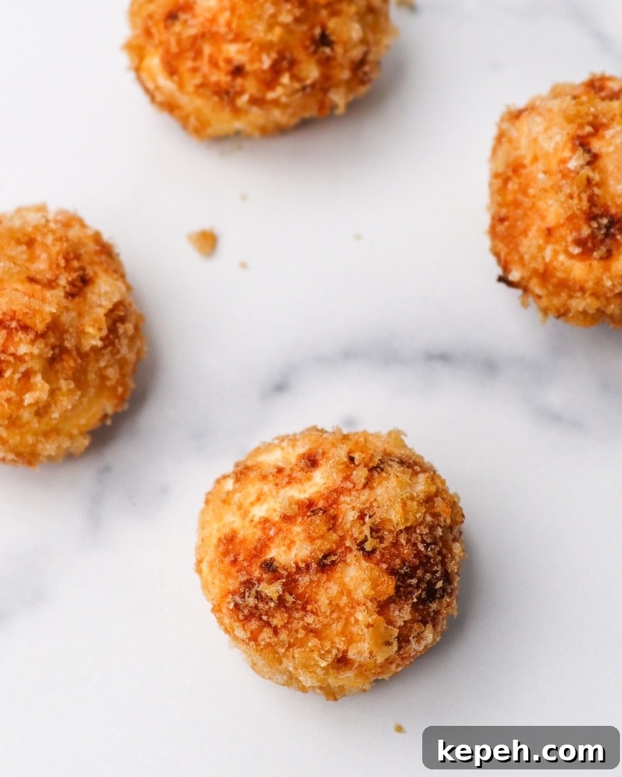 Air Fryer Crispy Carnivore Cream Cheese Bites separated